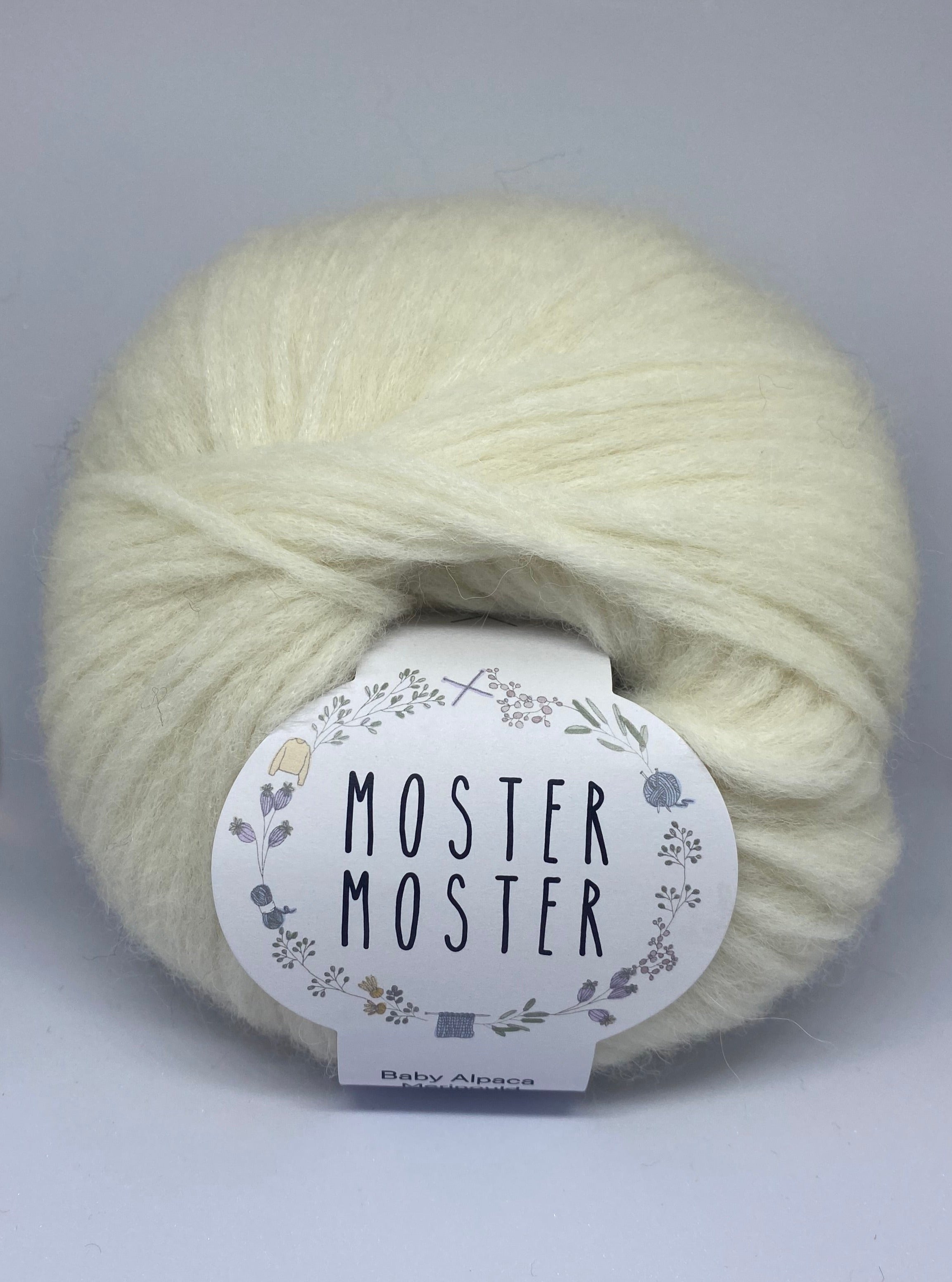SNOW WHITE (BABY ALPACA MERINO WOOL)